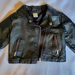 Faux leather jeacket